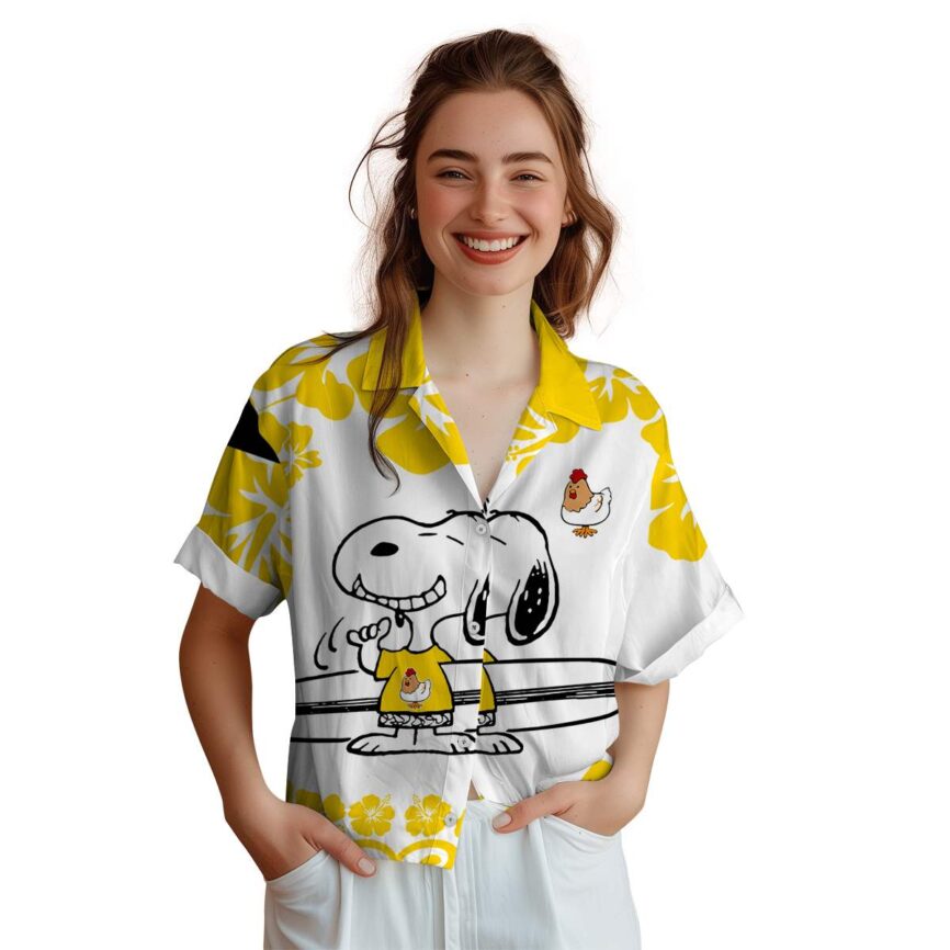 Personalized Chicken Surfing Snoopy Hawaiian Shirt Top rated