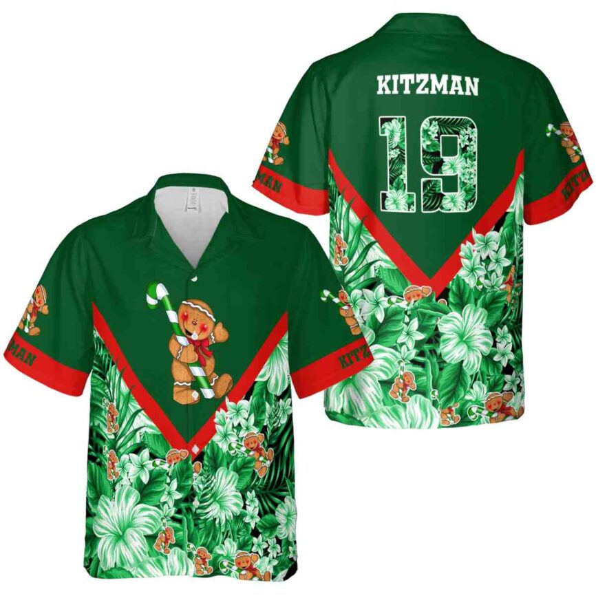 Personalized Christmas Bold Floral Number Hawaiian Shirt Premium grade
