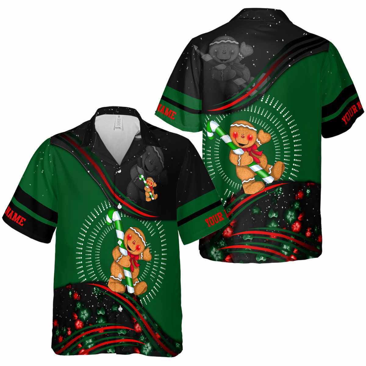 Personalized Christmas Dynamic Swirl Hawaiian Shirt Premium grade Personalized Christmas Dynamic Swirl Hawaiian Shirt Premium grade