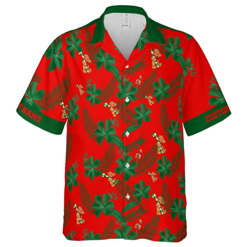 Personalized Christmas Tropical Flower Hawaiian Shirt Fashion forward