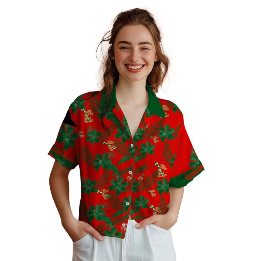 Personalized Christmas Tropical Flower Hawaiian Shirt Top rated