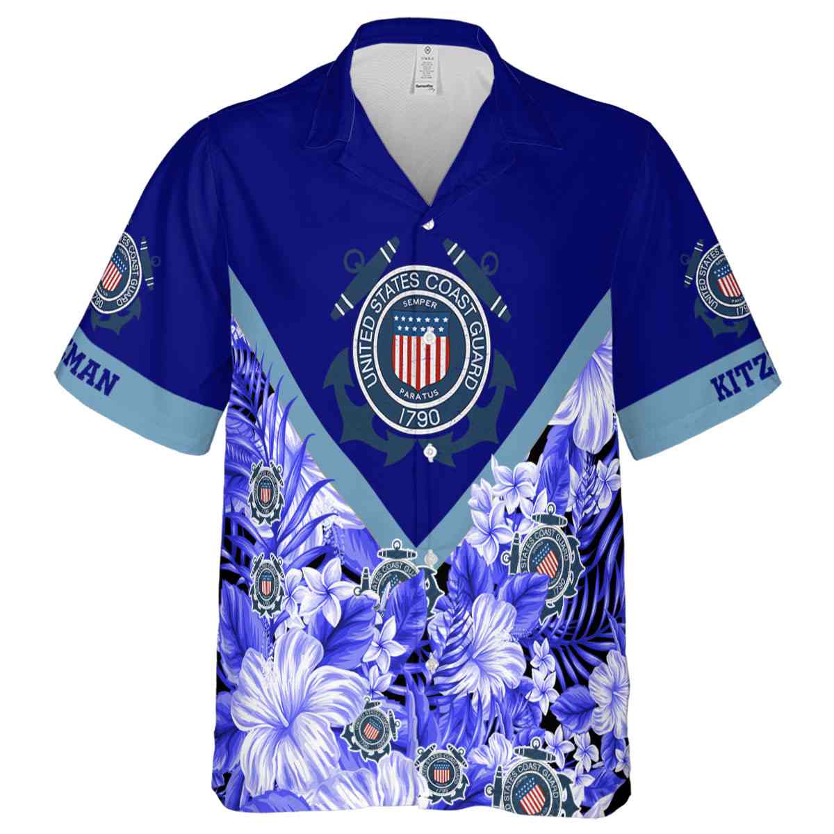 Personalized Coast Guard Bold Floral Number Hawaiian Shirt Fashion forward Personalized Coast Guard Bold Floral Number Hawaiian Shirt Fashion forward