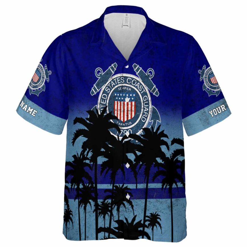 Personalized Coast Guard Sunset Gradient Hawaiian Shirt Fashion forward