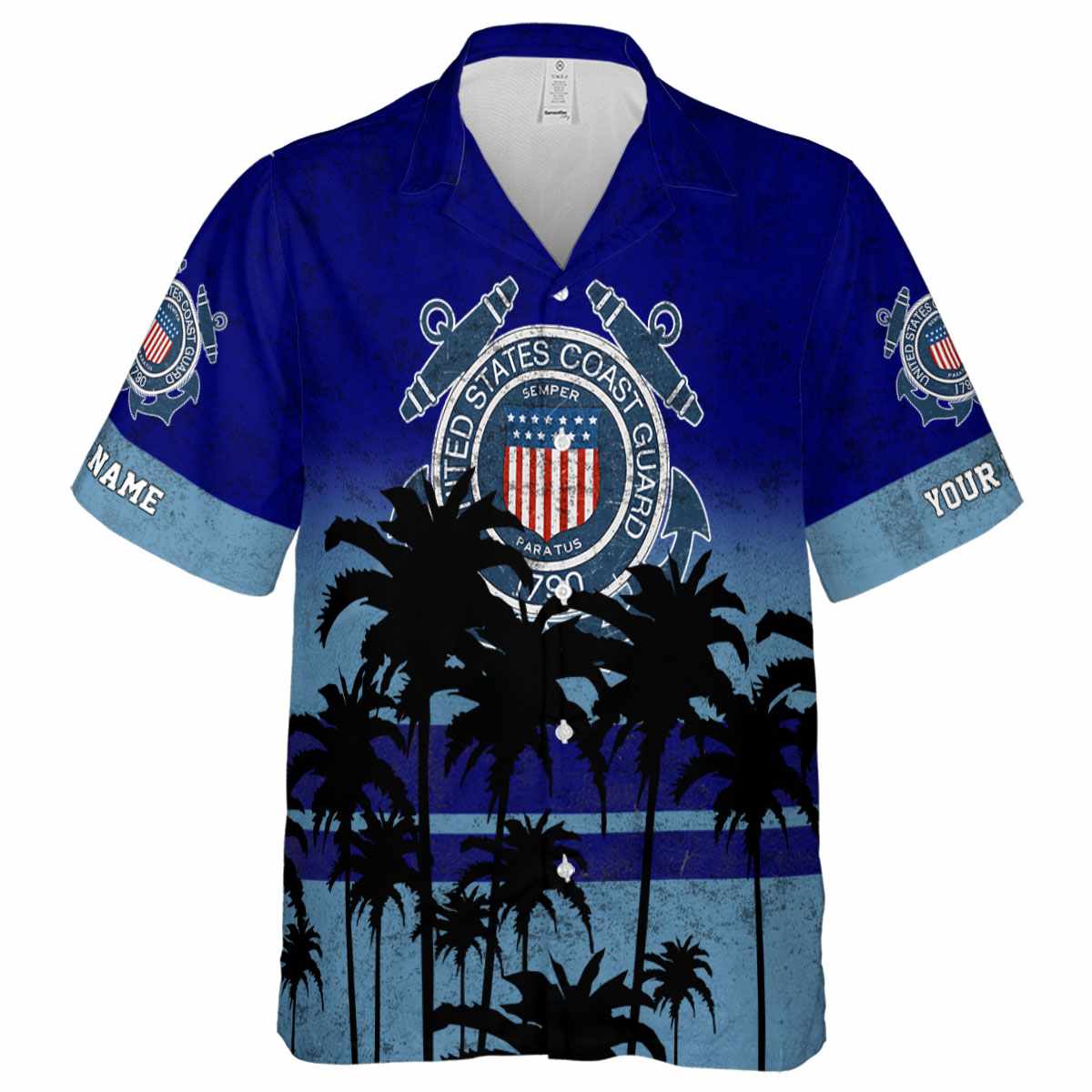 Personalized Coast Guard Sunset Gradient Hawaiian Shirt Fashion forward Personalized Coast Guard Sunset Gradient Hawaiian Shirt Fashion forward