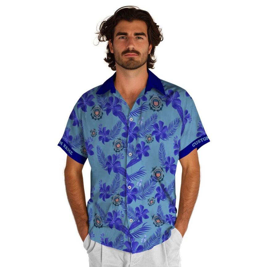 Personalized Coast Guard Tropical Flower Hawaiian Shirt New Arrival