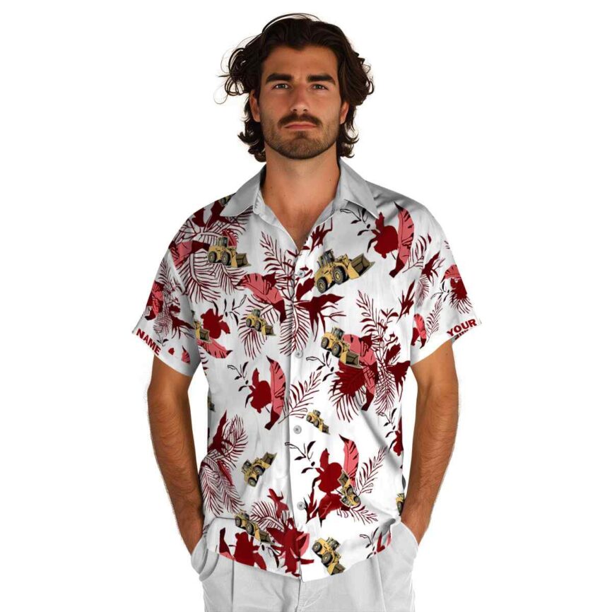 Personalized Construction Leafy Accents Hawaiian Shirt New Arrival