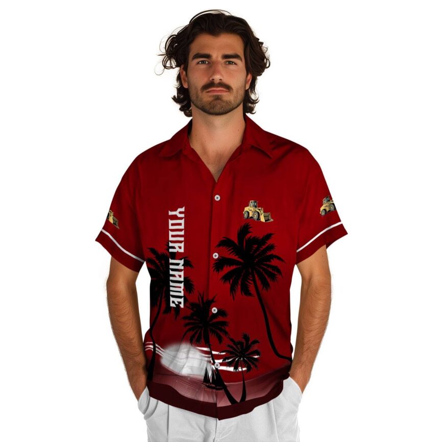 Personalized Construction Ocean Sunset Hawaiian Shirt New Arrival