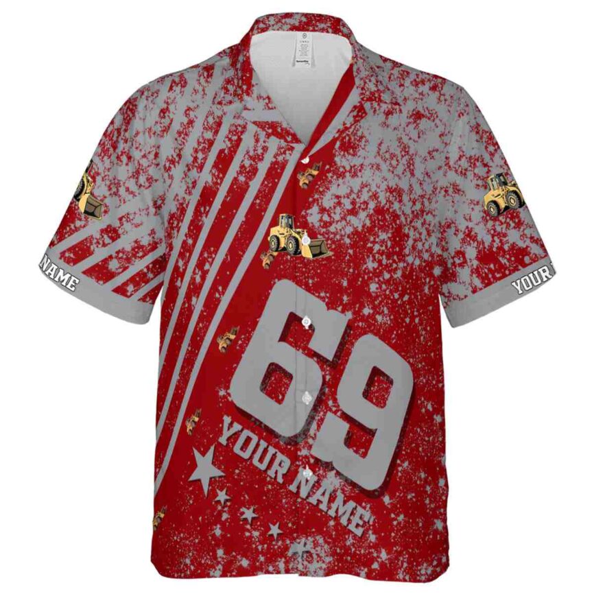 Personalized Construction Stripe Burst Hawaiian Shirt Fashion forward