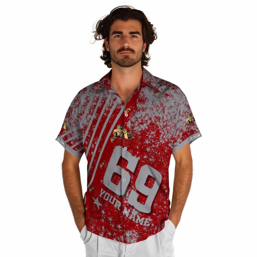 Personalized Construction Stripe Burst Hawaiian Shirt New Arrival