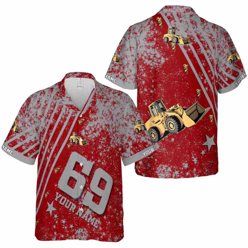 Personalized Construction Stripe Burst Hawaiian Shirt Premium grade