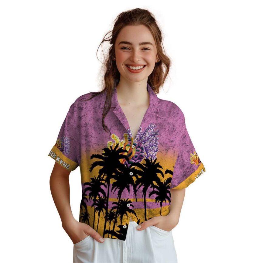Personalized Coral Sunset Gradient Hawaiian Shirt Top rated