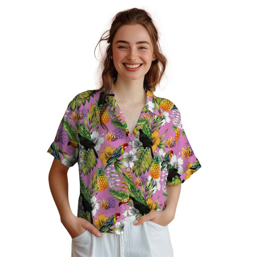 Personalized Coral Toucan Bird Hawaiian Shirt Top rated