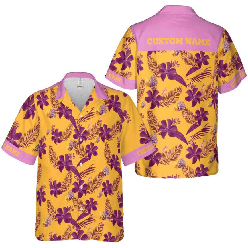 Personalized Coral Tropical Flower Hawaiian Shirt Premium grade