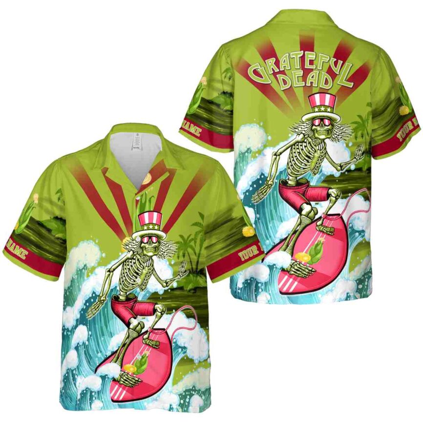 Personalized Corn Grateful Dead Motif Hawaiian Shirt Premium grade
