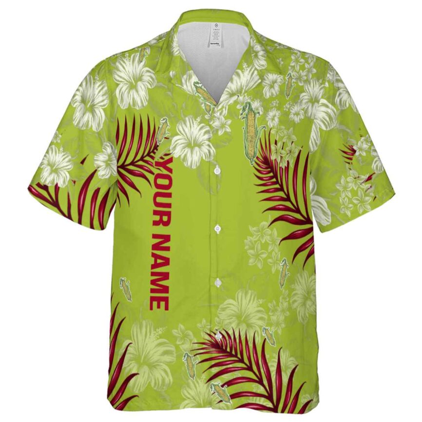 Personalized Corn Hibiscus Pattern Hawaiian Shirt Fashion forward