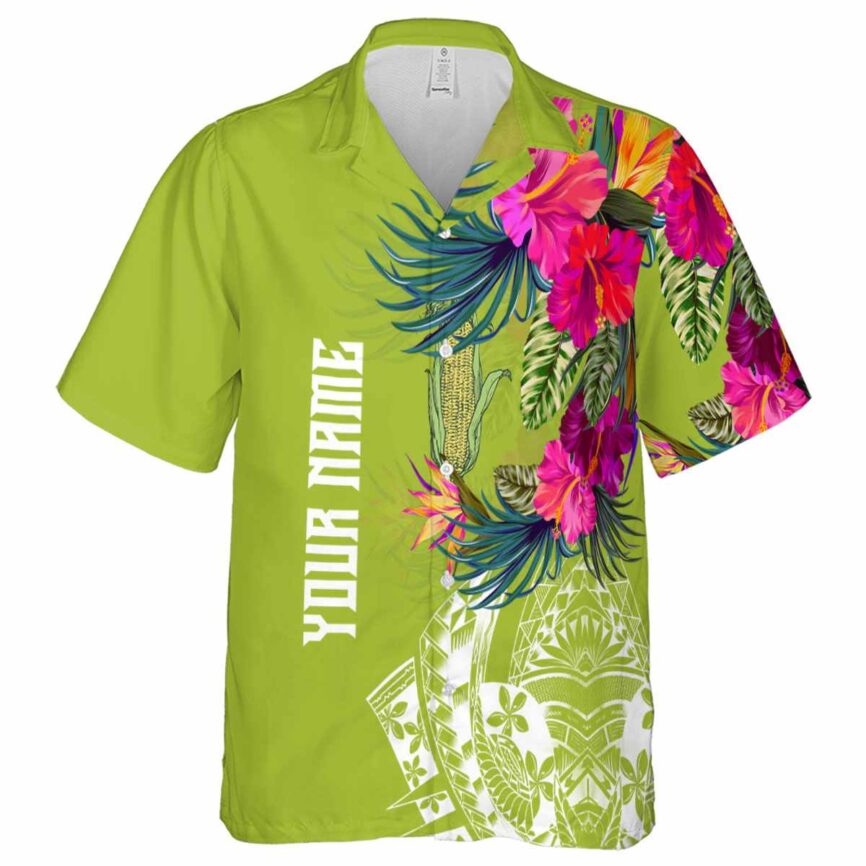 Personalized Corn Polynesian Flowers Hawaiian Shirt Fashion forward