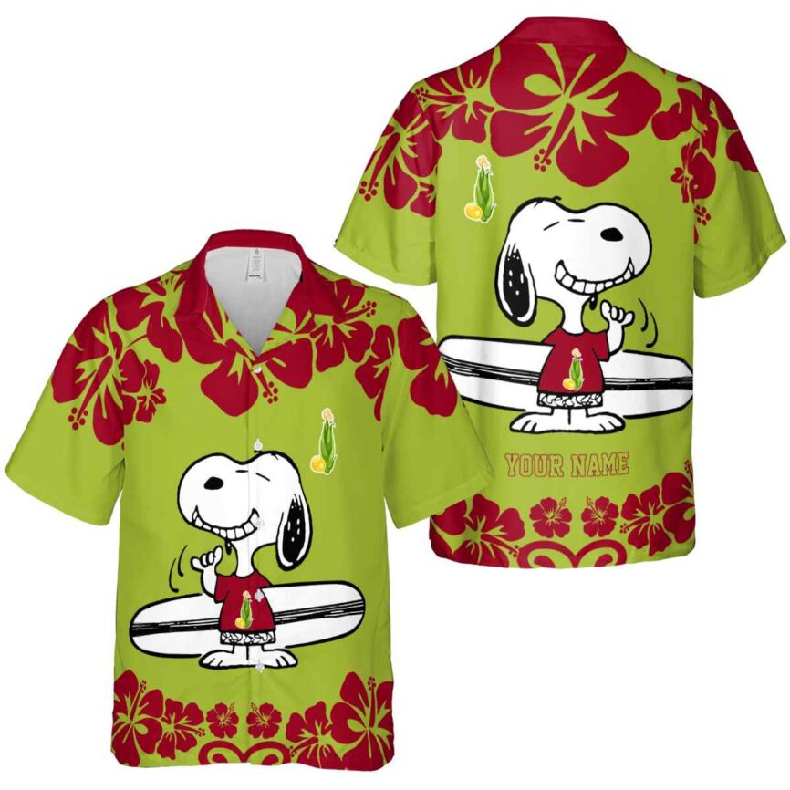 Personalized Corn Surfing Snoopy Hawaiian Shirt Premium grade