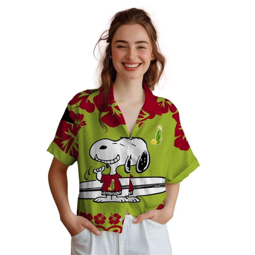 Personalized Corn Surfing Snoopy Hawaiian Shirt Top rated