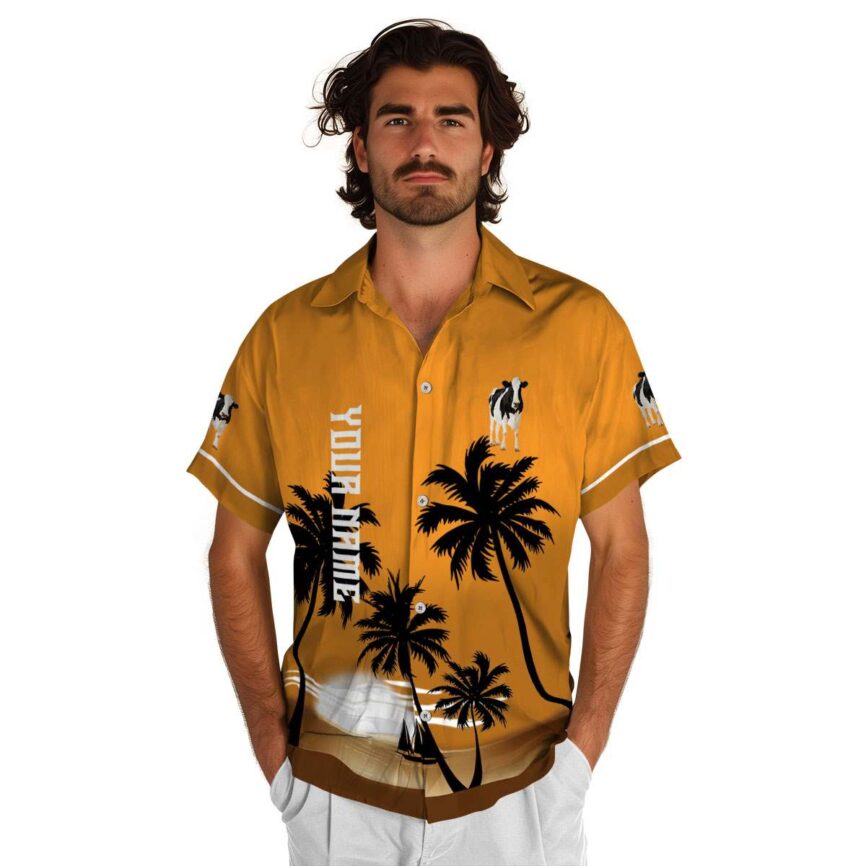 Personalized Cow Ocean Sunset Hawaiian Shirt New Arrival