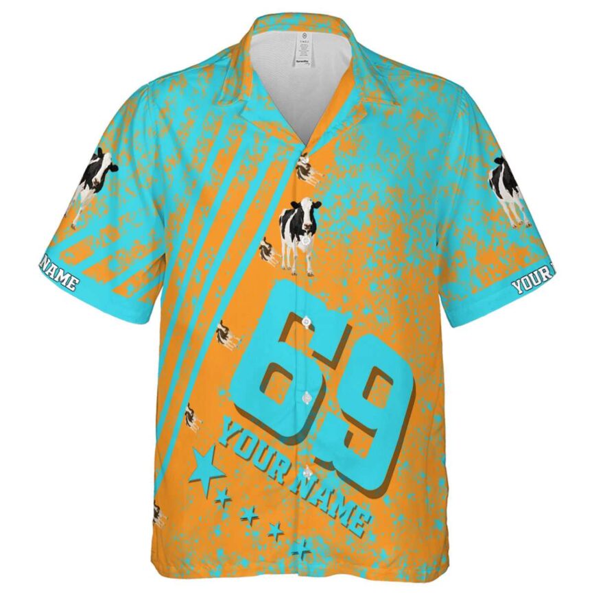 Personalized Cow Stripe Burst Hawaiian Shirt Fashion forward