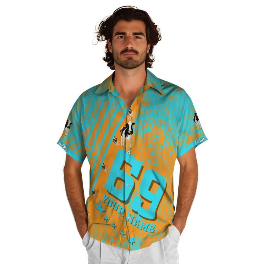 Personalized Cow Stripe Burst Hawaiian Shirt New Arrival