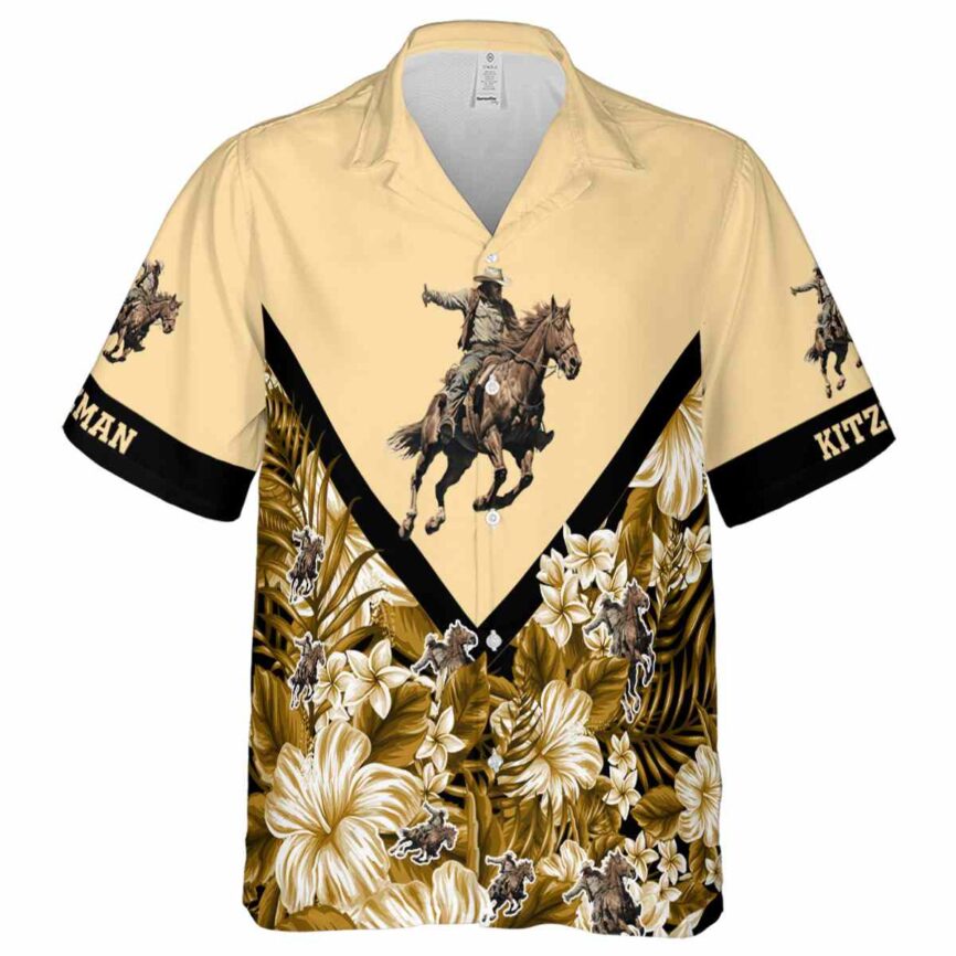 Personalized Cowboy Bold Floral Number Hawaiian Shirt Fashion forward