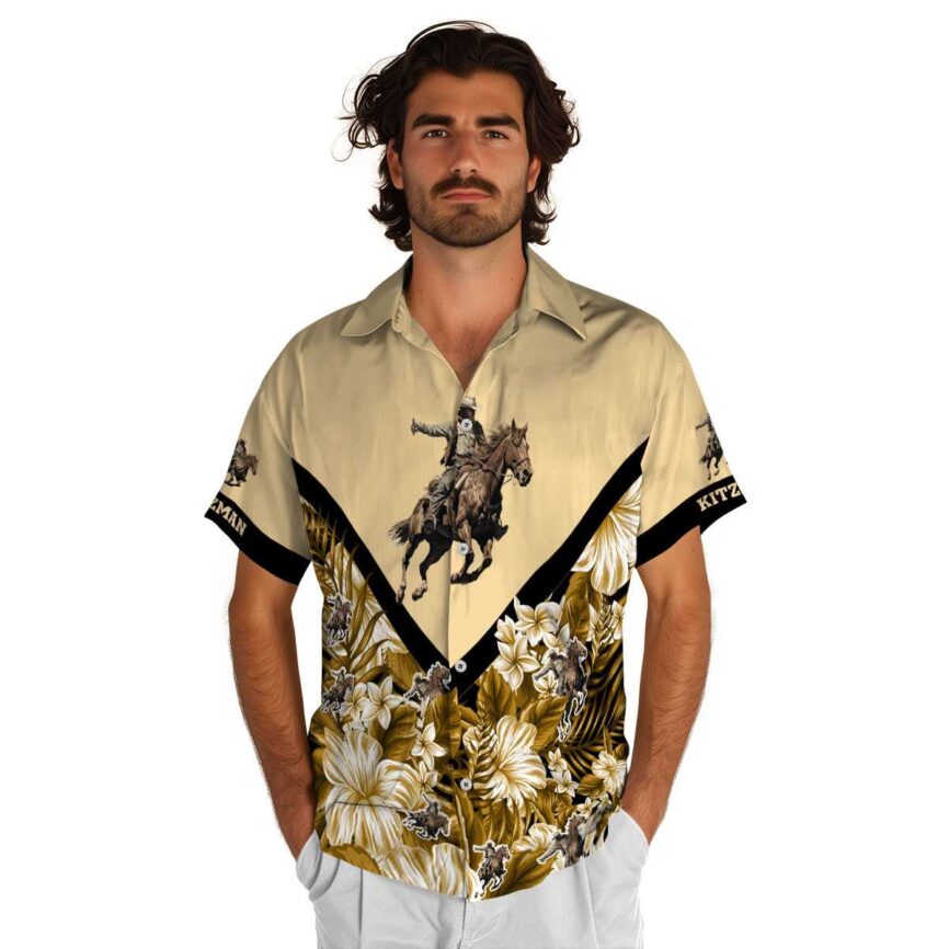 Personalized Cowboy Bold Floral Number Hawaiian Shirt New Arrival