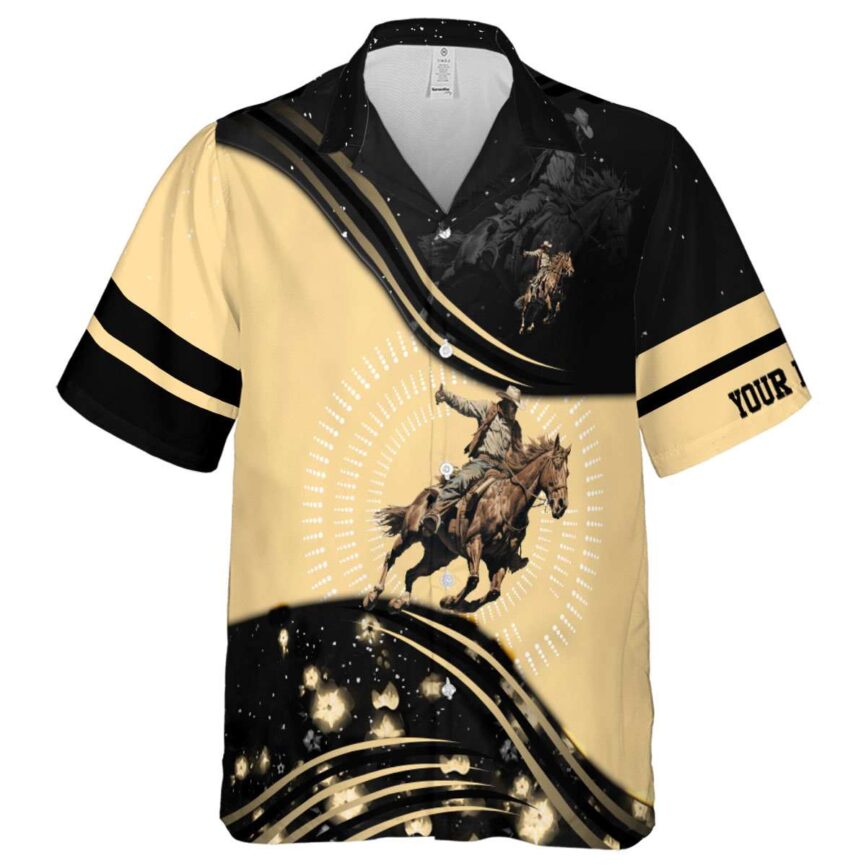 Personalized Cowboy Dynamic Swirl Hawaiian Shirt Fashion forward