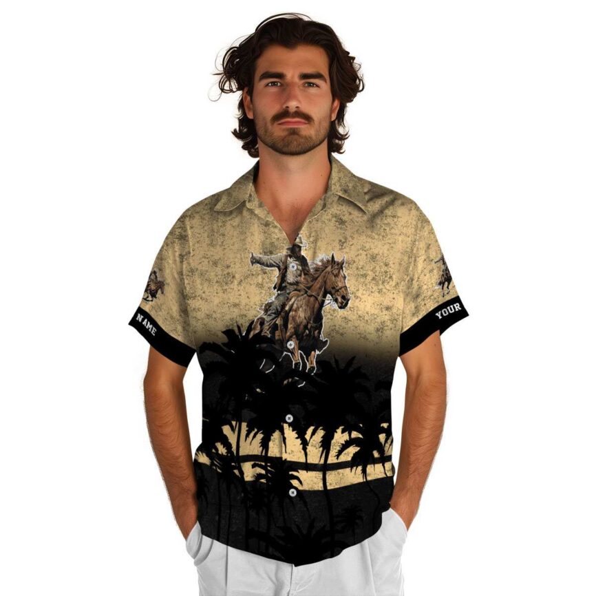 Personalized Cowboy Sunset Gradient Hawaiian Shirt New Arrival