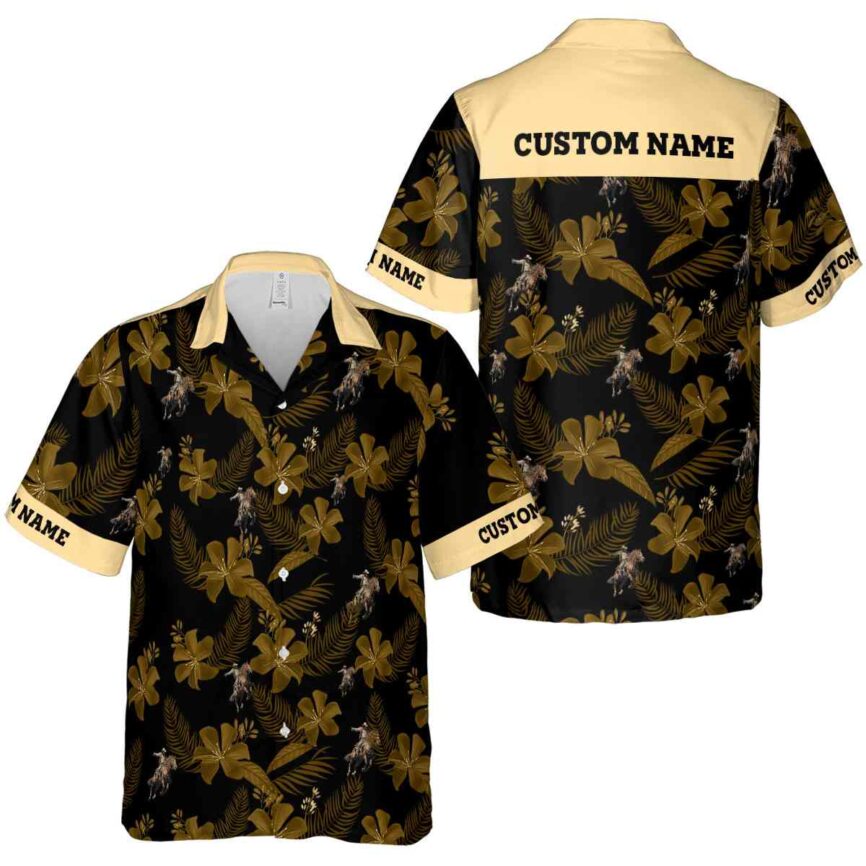 Personalized Cowboy Tropical Flower Hawaiian Shirt Premium grade