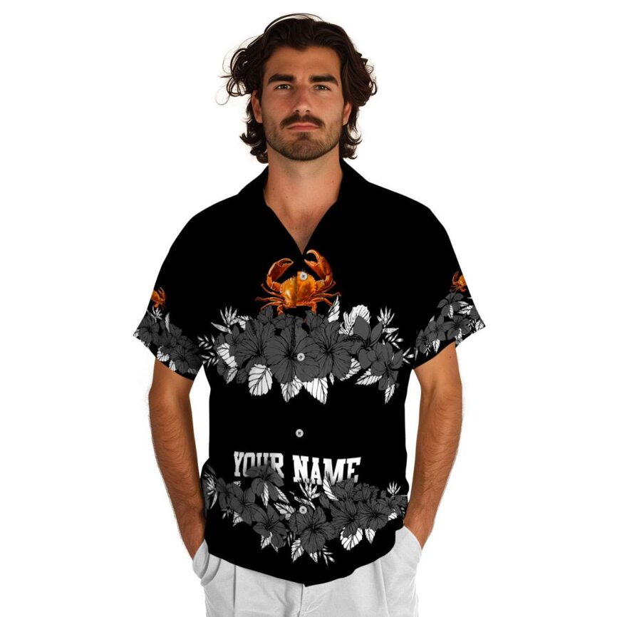 Personalized Crab Hibiscus Band Hawaiian Shirt New Arrival