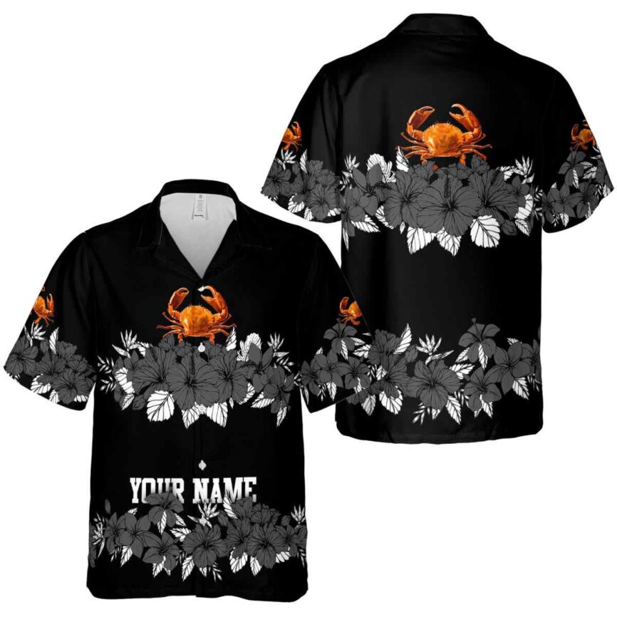 Personalized Crab Hibiscus Band Hawaiian Shirt Premium grade