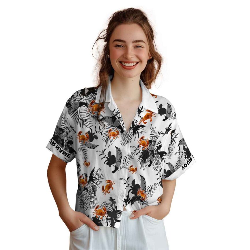 Personalized Crab Leafy Accents Hawaiian Shirt Top rated