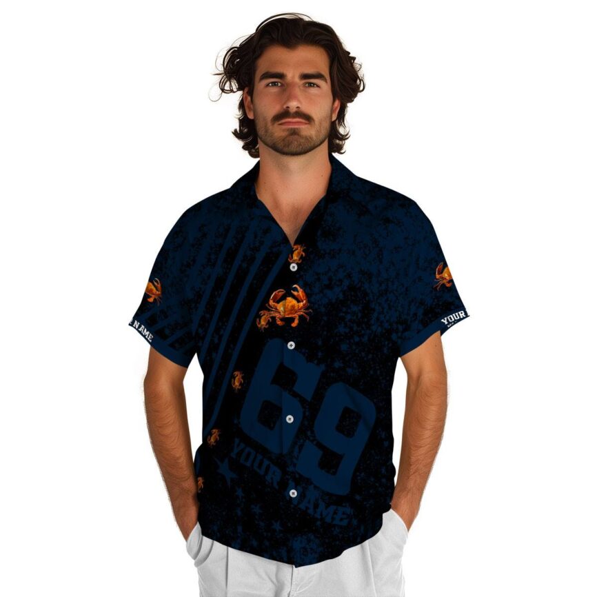 Personalized Crab Stripe Burst Hawaiian Shirt New Arrival