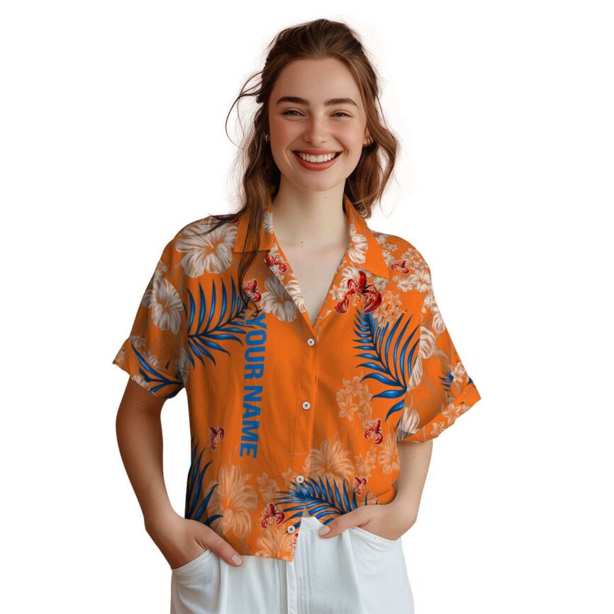 Personalized Crawfish Hibiscus Pattern Hawaiian Shirt Top rated
