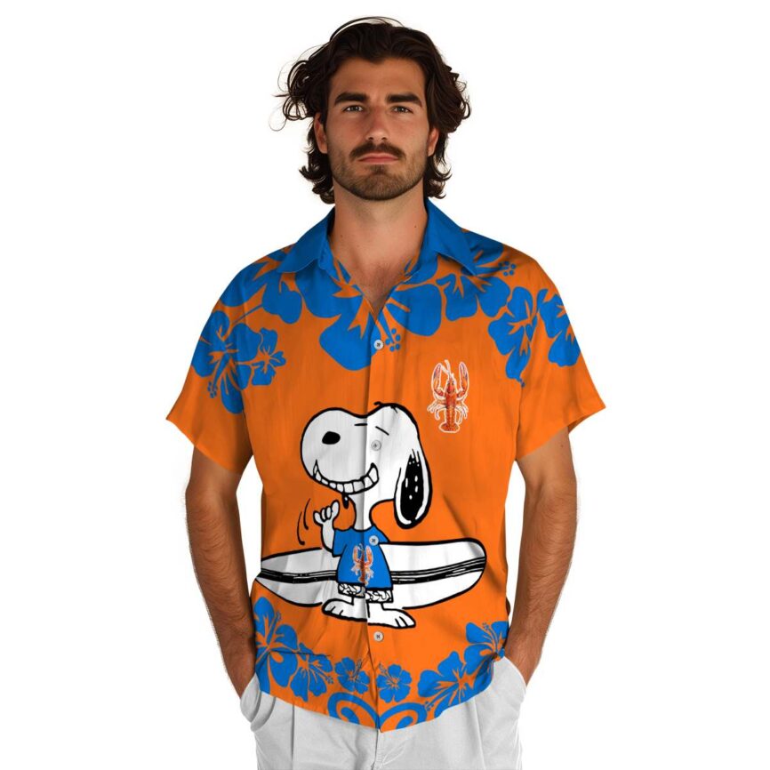 Personalized Crawfish Surfing Snoopy Hawaiian Shirt New Arrival