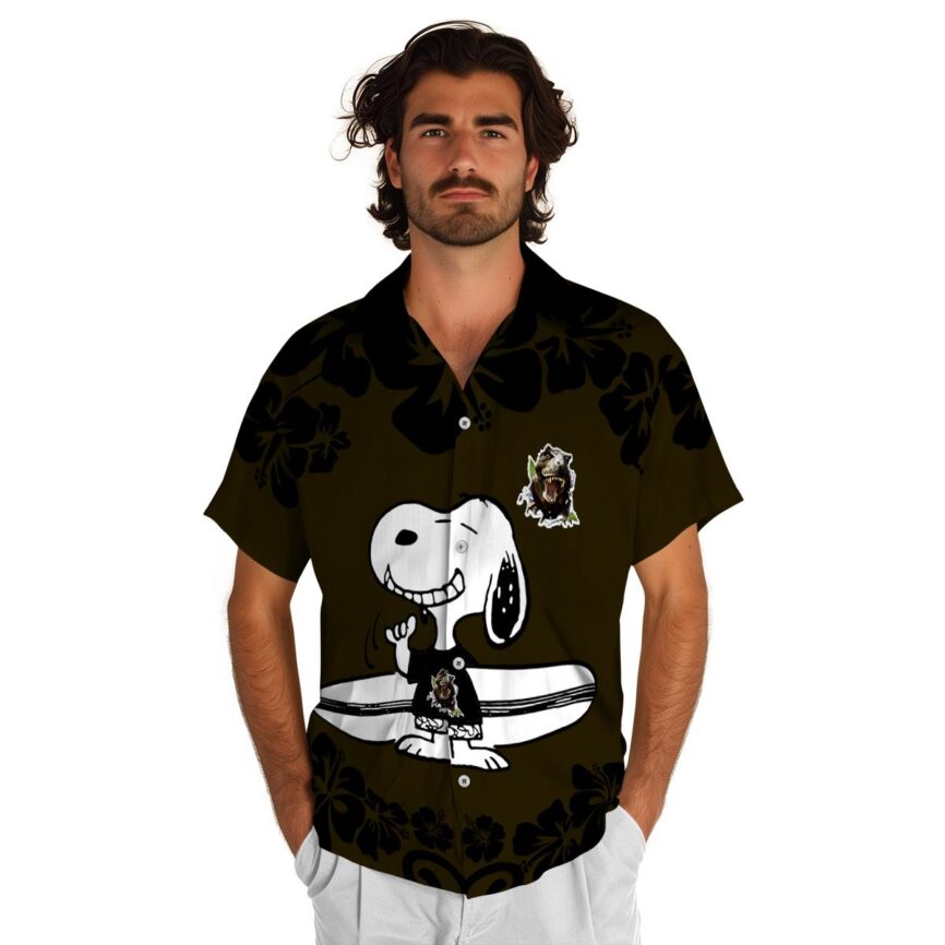 Personalized Dinosaur Surfing Snoopy Hawaiian Shirt New Arrival