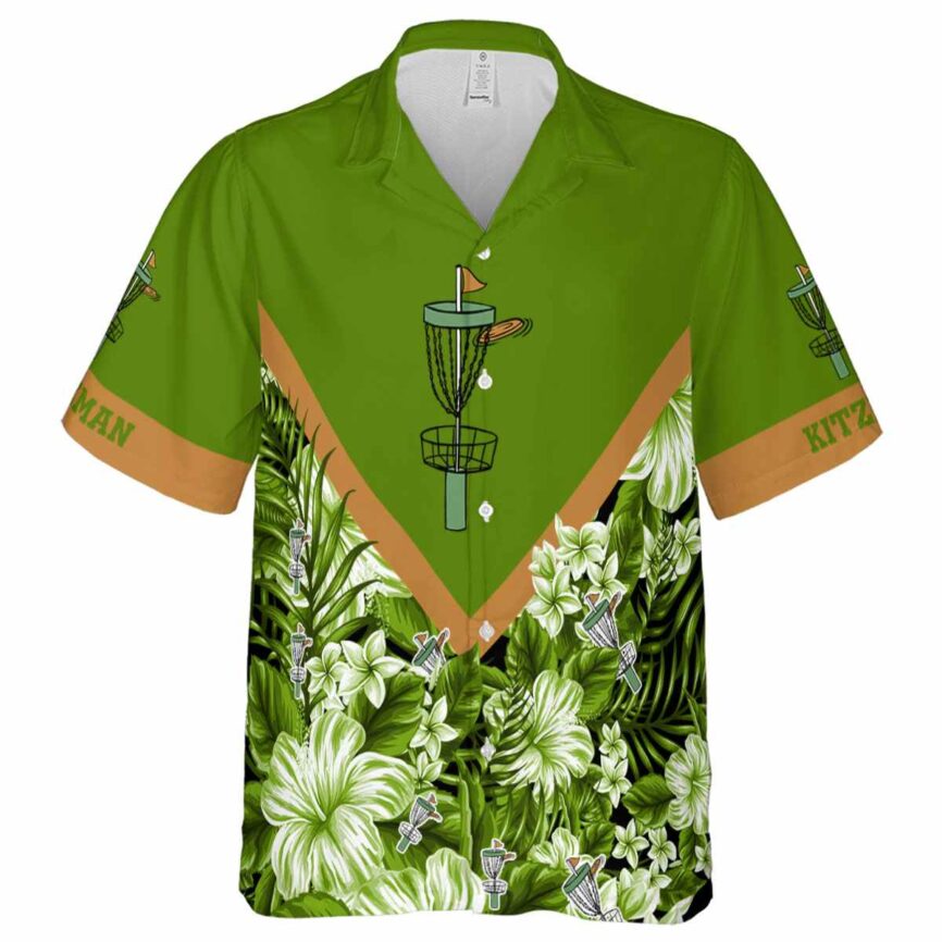 Personalized Disc Golf Bold Floral Number Hawaiian Shirt Fashion forward