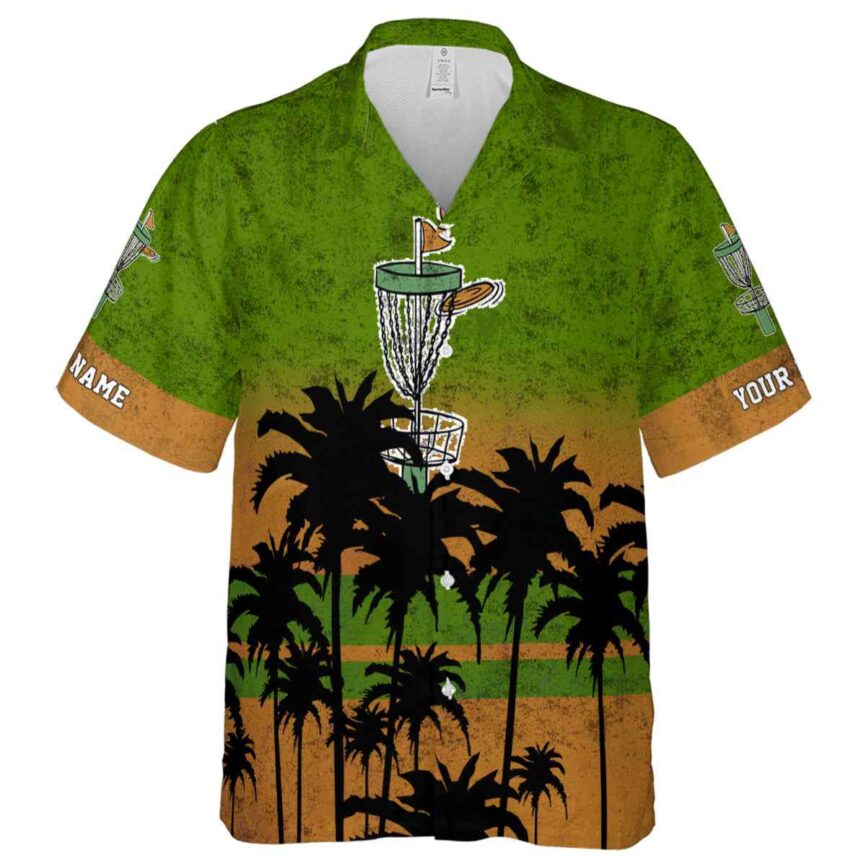 Personalized Disc Golf Sunset Gradient Hawaiian Shirt Fashion forward