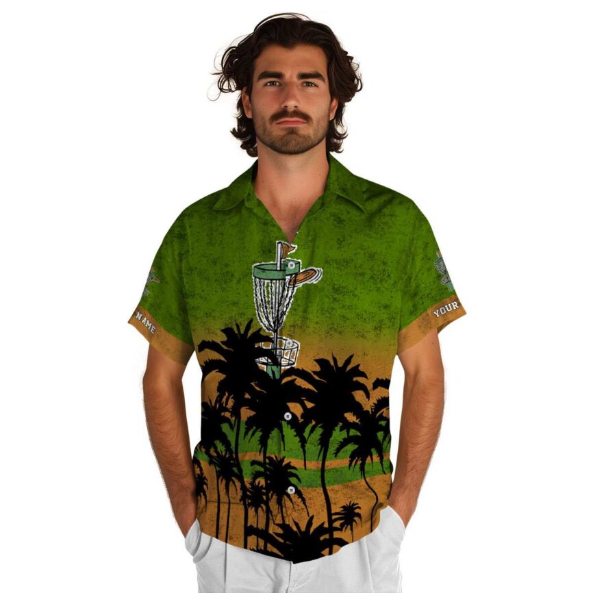 Personalized Disc Golf Sunset Gradient Hawaiian Shirt New Arrival