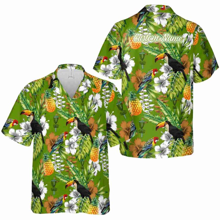 Personalized Disc Golf Toucan Bird Hawaiian Shirt Premium grade