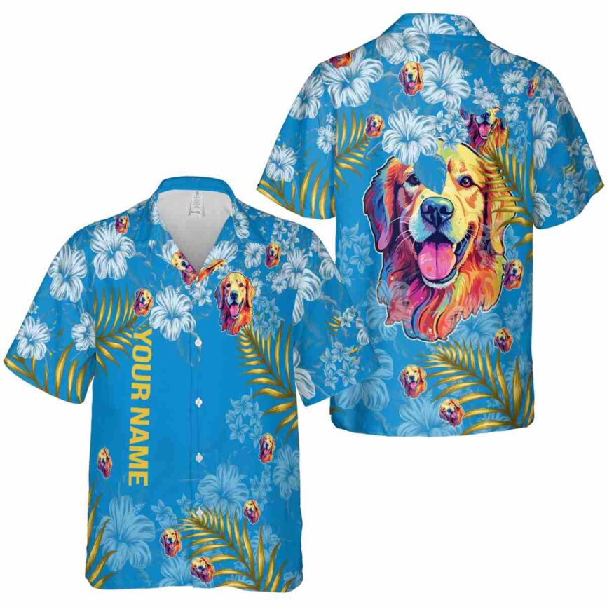 Personalized Dog Hibiscus Pattern Hawaiian Shirt Premium grade