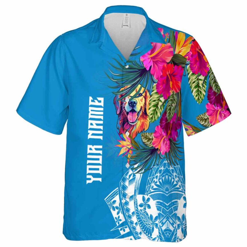 Personalized Dog Polynesian Flowers Hawaiian Shirt Fashion forward