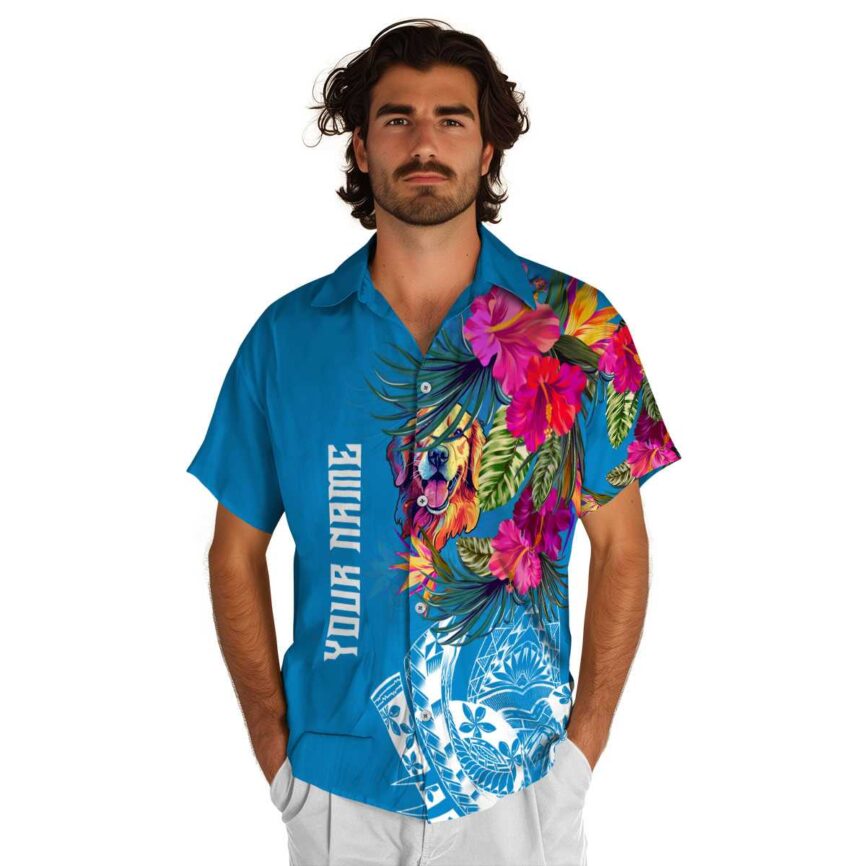 Personalized Dog Polynesian Flowers Hawaiian Shirt New Arrival
