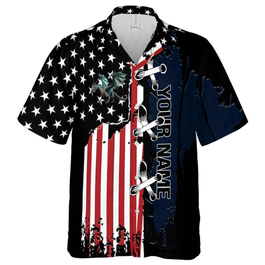 Personalized Dragon Flag Stitches Hawaiian Shirt Fashion forward