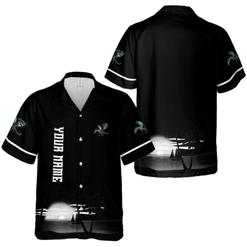 Personalized Dragon Ocean Sunset Hawaiian Shirt Premium grade