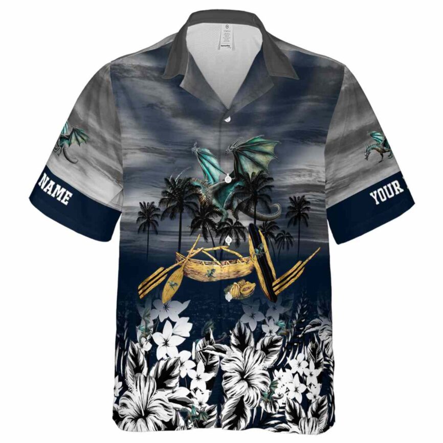 Personalized Dragon Sunset Beach Canoe Hawaiian Shirt Fashion forward