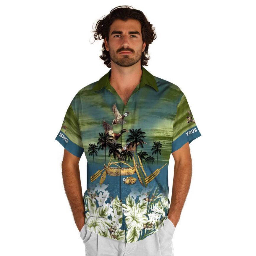 Personalized Duck Sunset Beach Canoe Hawaiian Shirt New Arrival