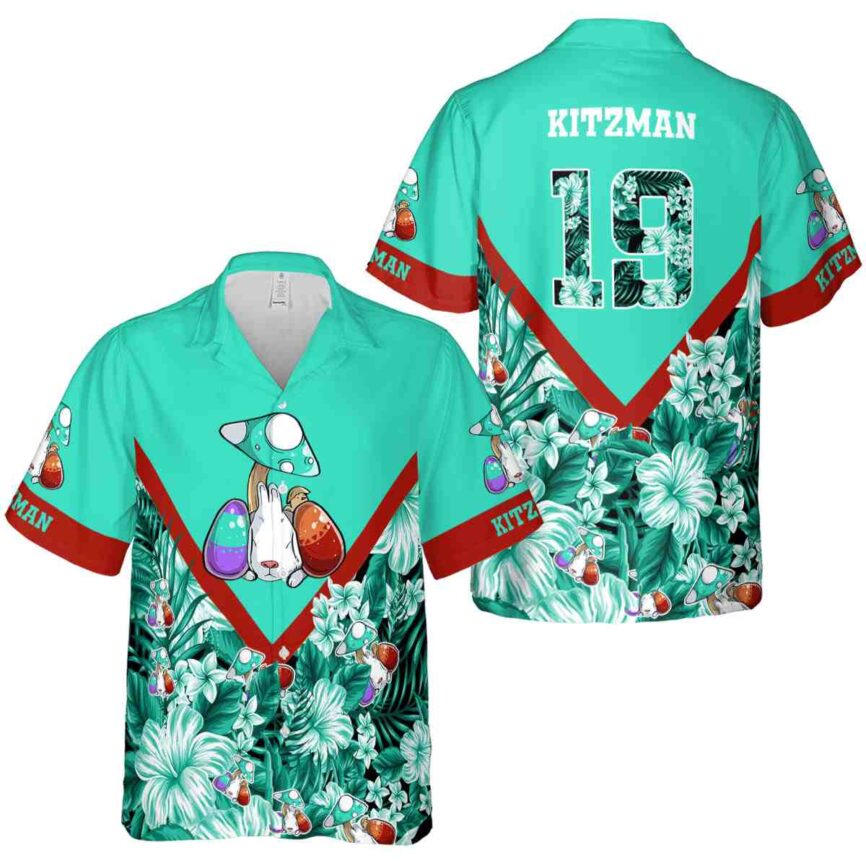 Personalized Easter Bold Floral Number Hawaiian Shirt Premium grade