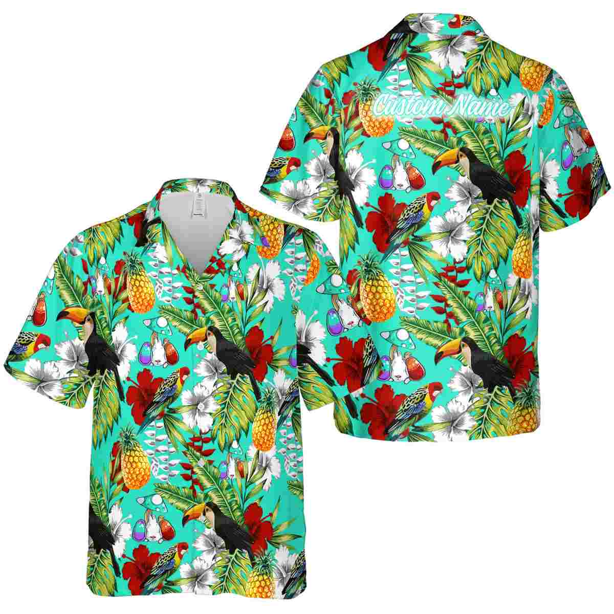 Personalized Easter Toucan Bird Hawaiian Shirt Premium grade Personalized Easter Toucan Bird Hawaiian Shirt Premium grade